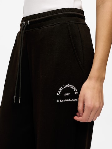 Karl Lagerfeld - Loosefit Pantalón 'Rue St-Guillaume' en negro