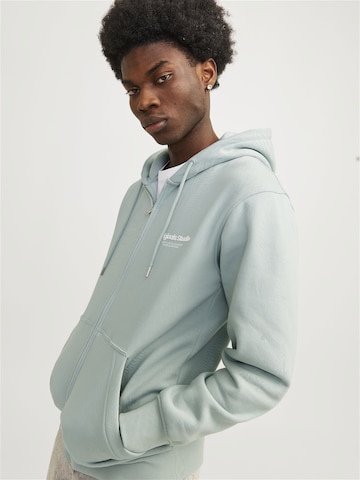 JACK & JONES Zip-Up Hoodie 'Vesterbro' in Green