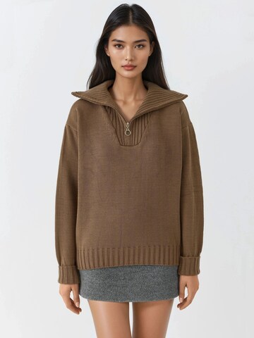 My fashion Oversized trui in Bruin: voorkant