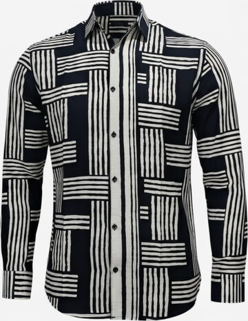 Radwa Overhemd 'Men's Viscose multicolor pattern shirt' in Zwart: voorkant