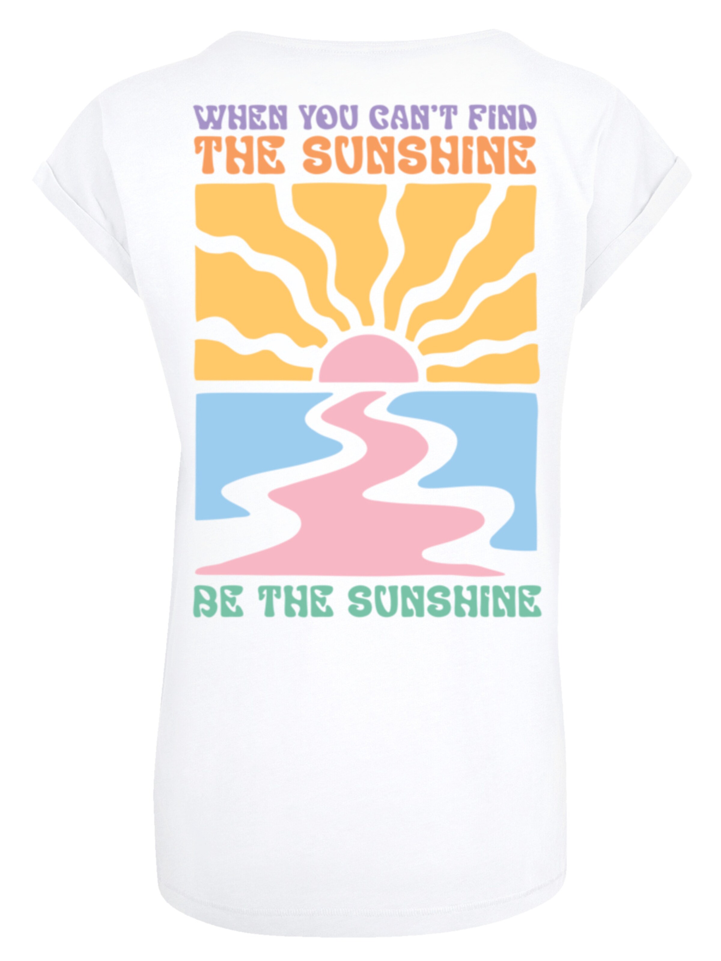 F4NT4STIC Shirt 'Be The Sunshine Color' in Wit: voorkant