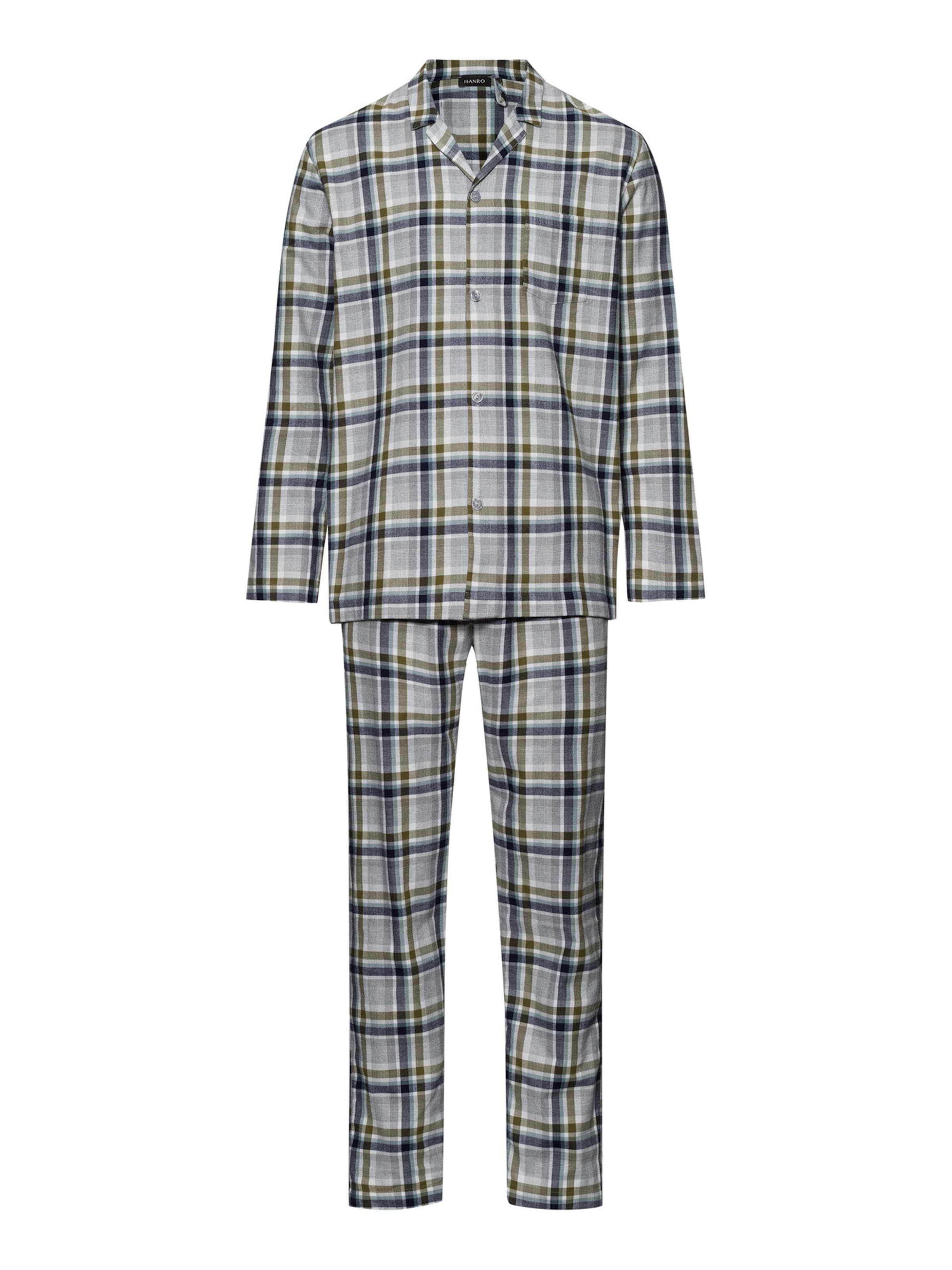 Hanro Pyjama ' Cozy Comfort ' in Grau: Vorderseite