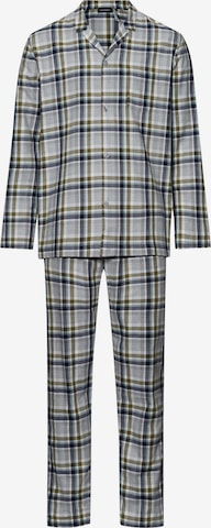 Hanro Pajamas long ' Cozy Comfort ' in Grey: front