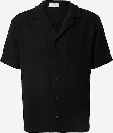 DAN FOX APPAREL Regular Fit Hemd 'Timo' in Schwarz: predná strana