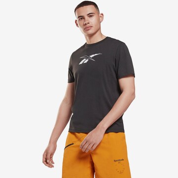 Reebok Performance Shirt 'Road Trip' in Black: front