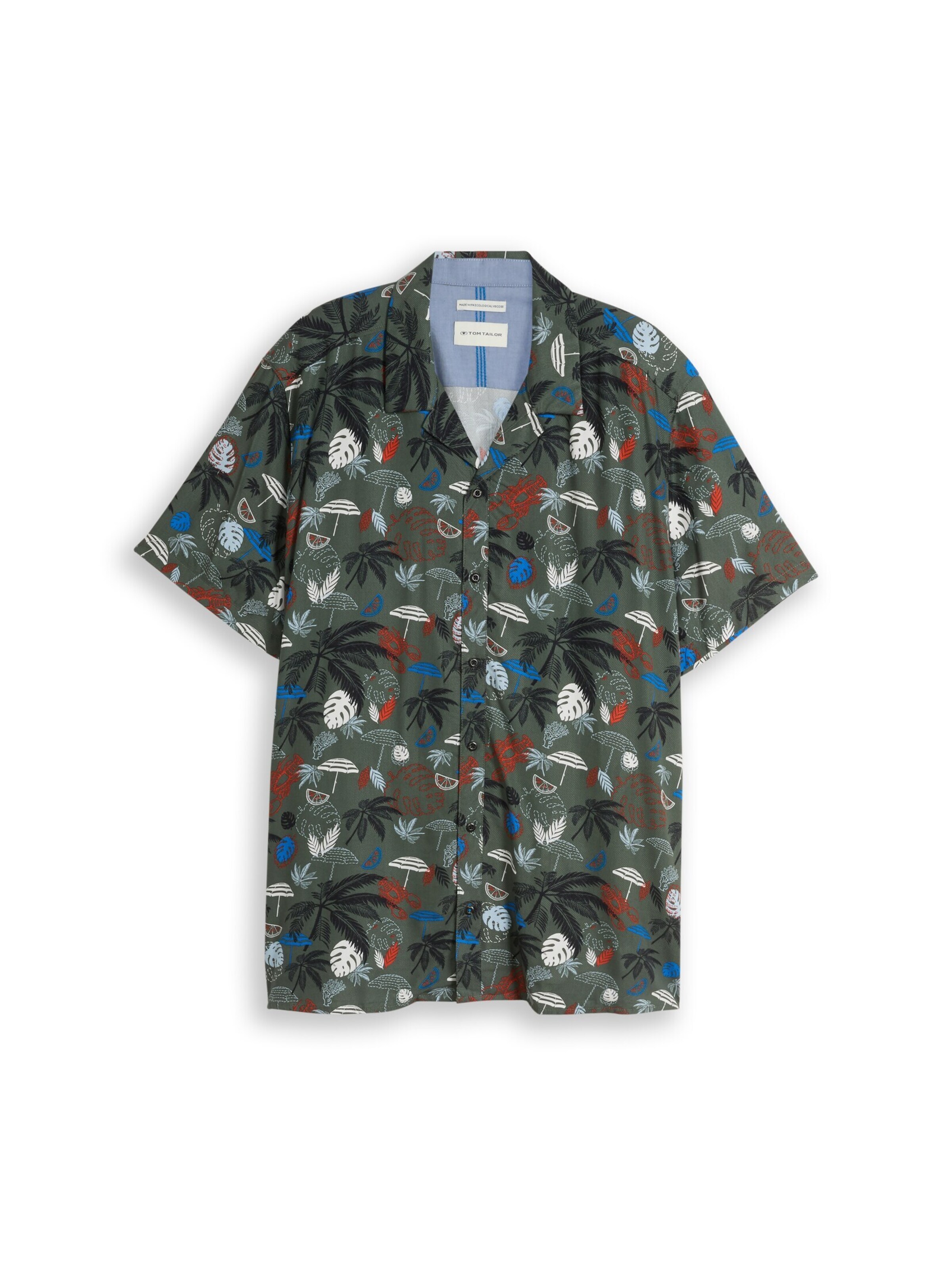 TOM TAILOR Men + Regular Fit Hemd in Grün: Vorderseite