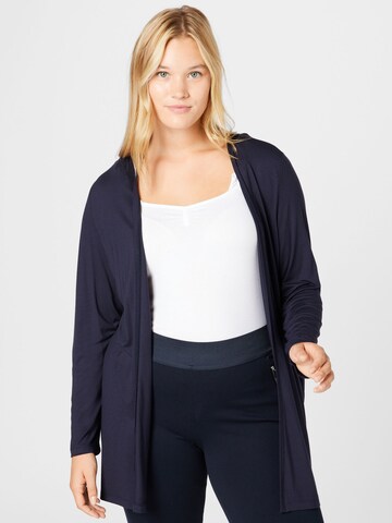 SAMOON Knit cardigan in Blue: front