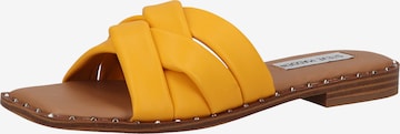 STEVE MADDEN Mules in Yellow: front