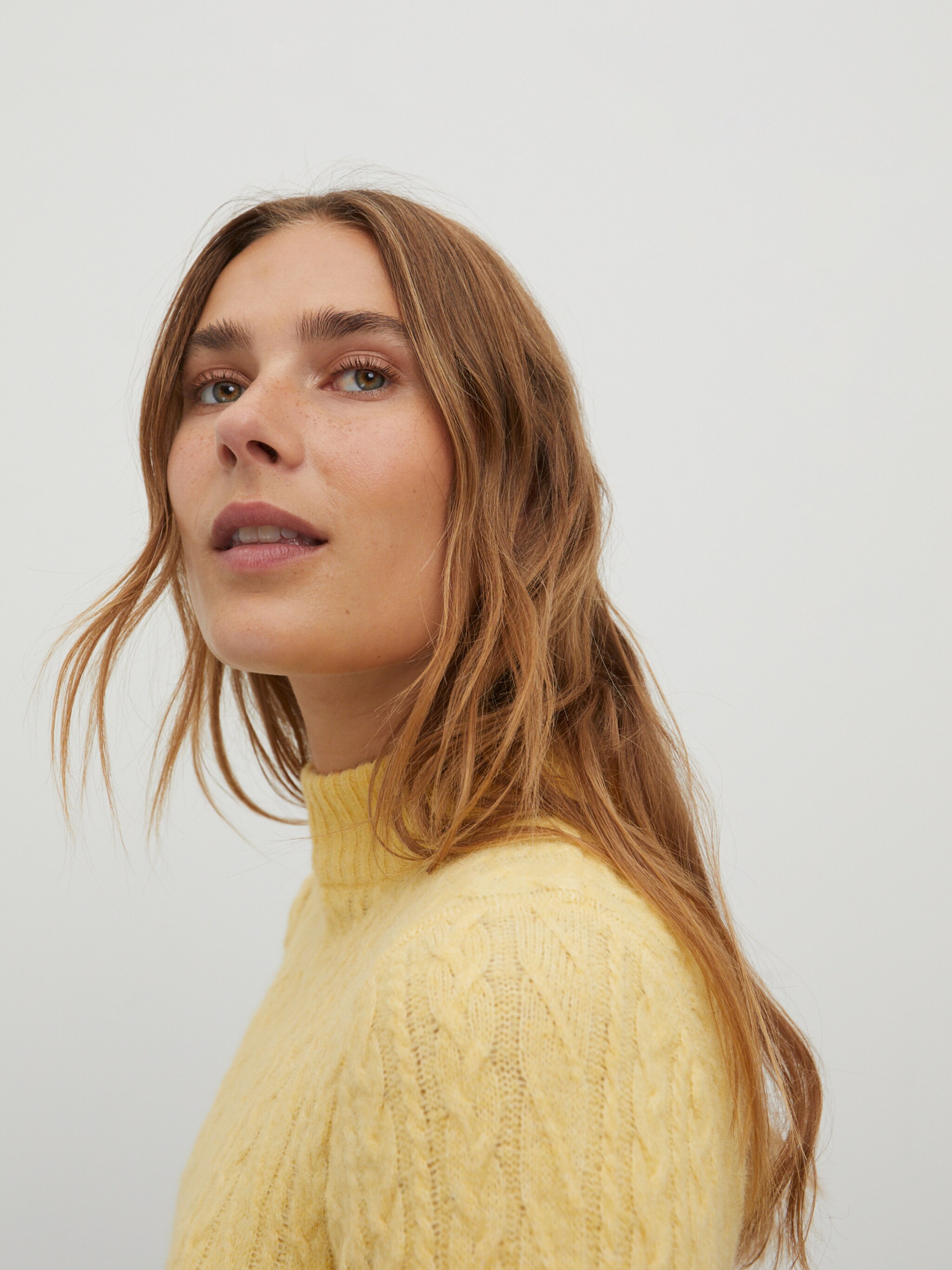 EDITED Producten Gebreide jurk 'Madalyn' Geel