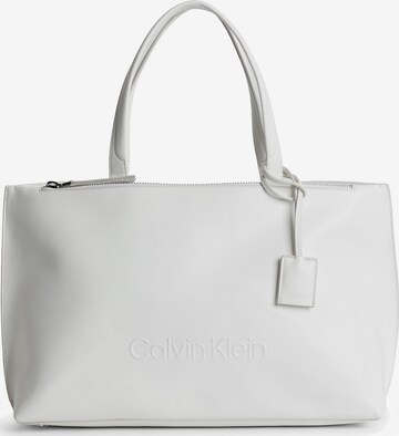 Calvin Klein Shopper in Wit: voorkant