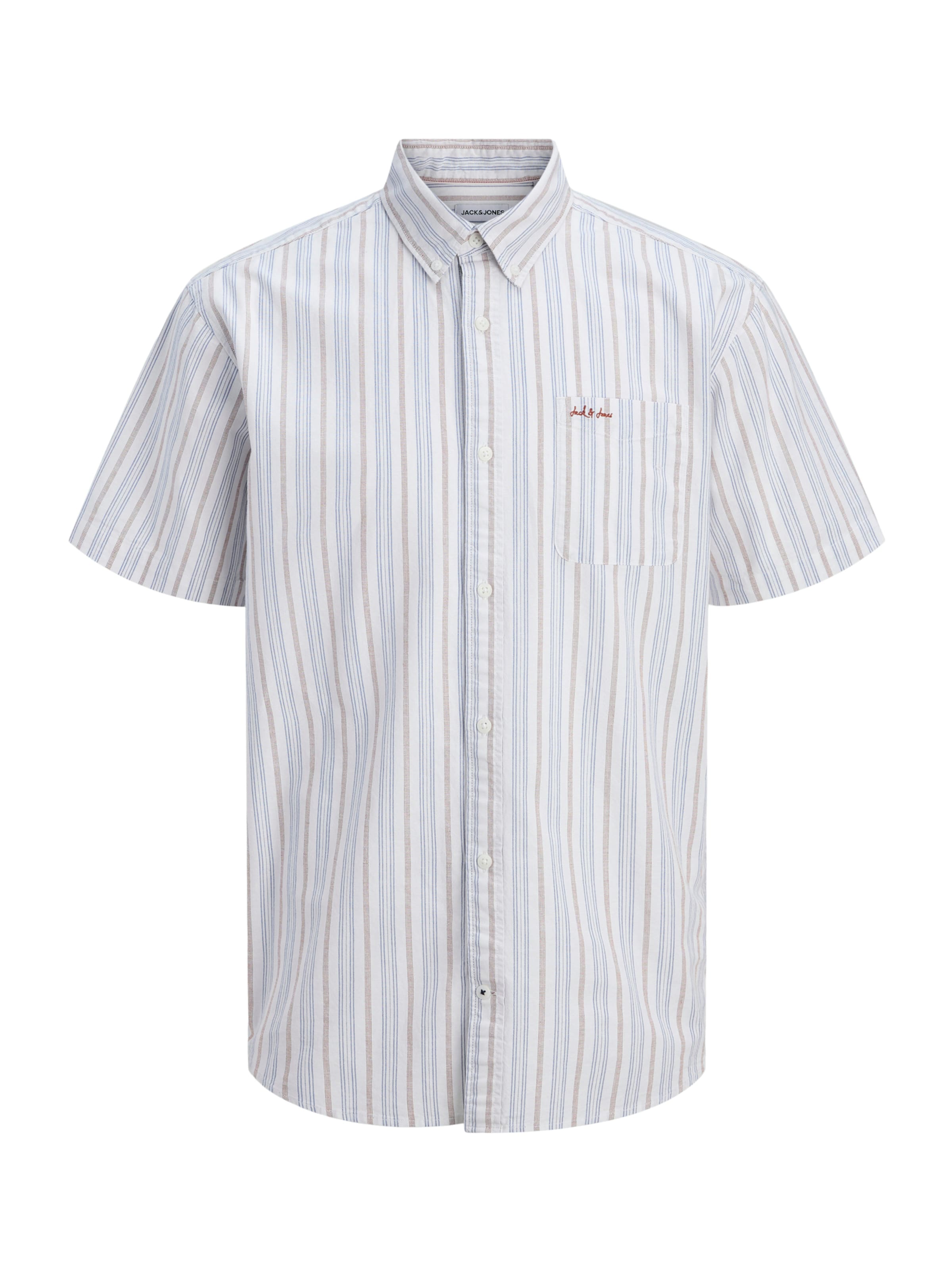 Coupe regular Chemise 'JJDEVIN' Jack & Jones Plus en blanc : devant
