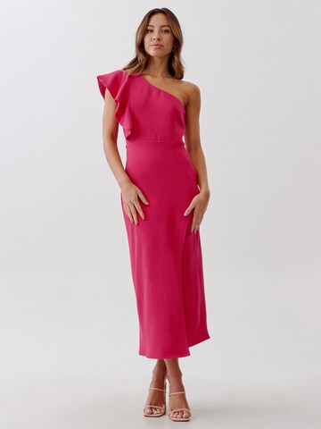 Robe de cocktail 'ROSLINA' Tussah en rose : devant