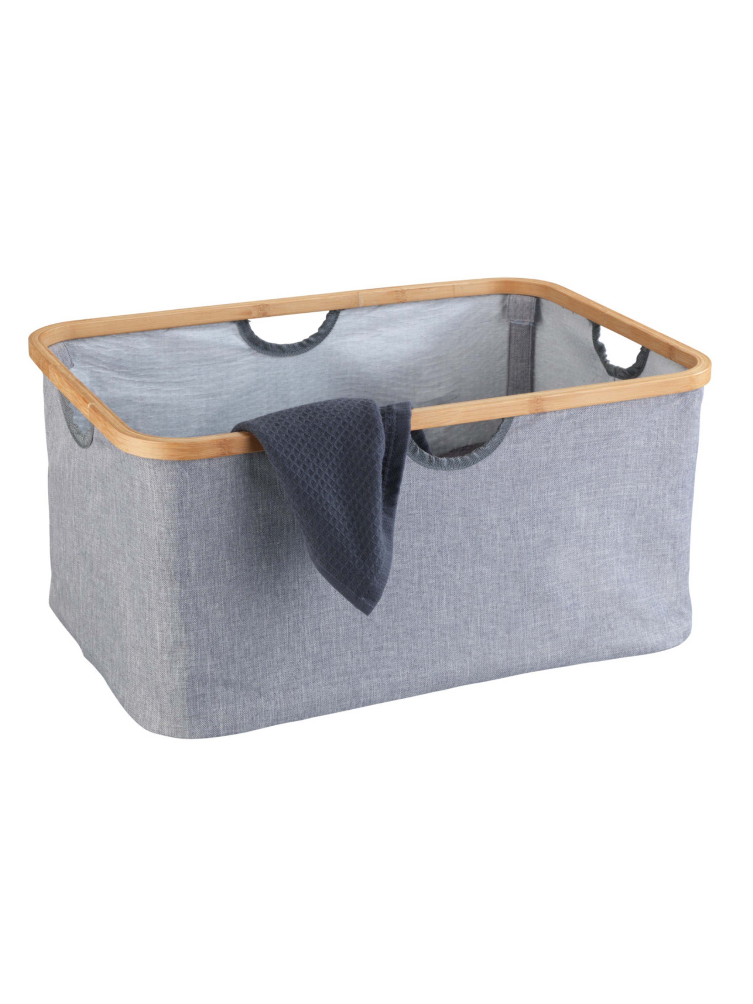 Wenko Laundry Basket 'Bahari' in Grey