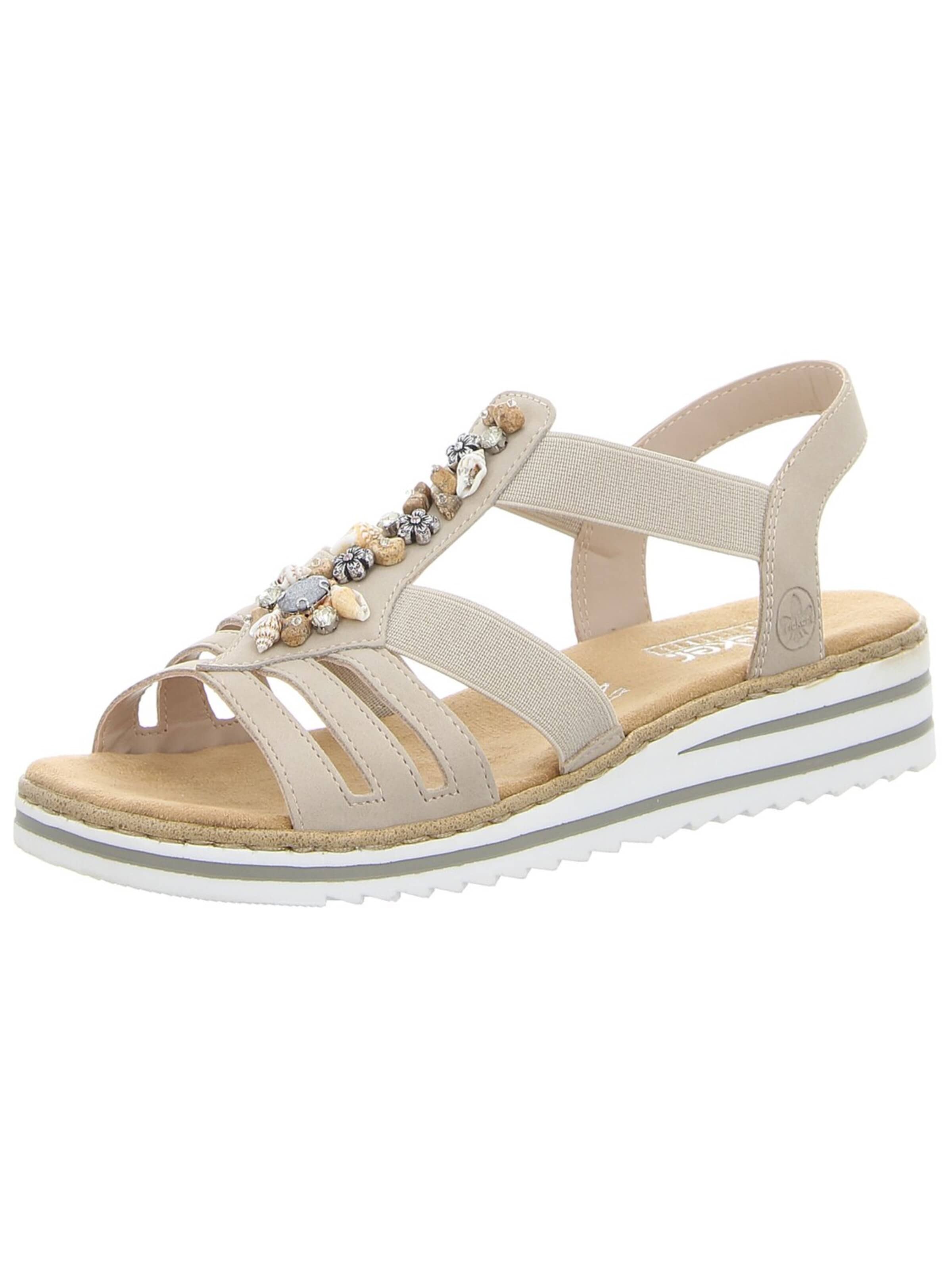 Rieker - Sandalias 'Sandalette Damen V0649-62 Kunststoff (Synthetik) in beige' en beige: frente