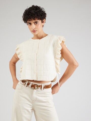 Gilet 'Alison' OBJECT en beige : devant