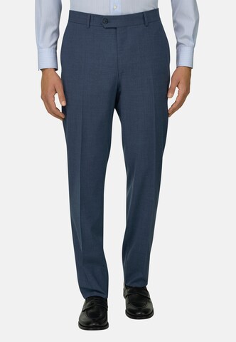 Coupe slim Pantalon à plis 'B ARIA' Boggi Milano en bleu : devant