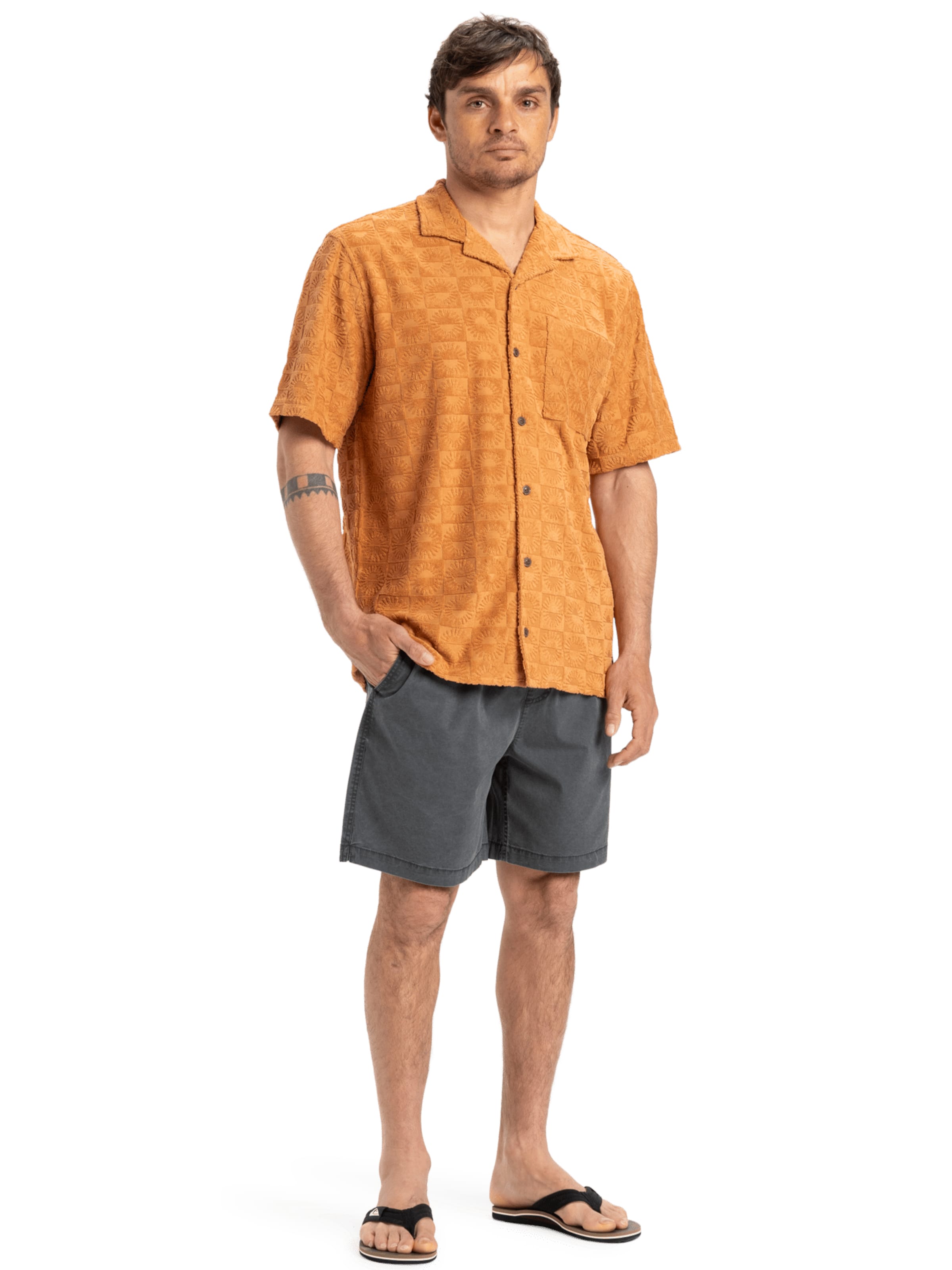 QUIKSILVER Comfort fit Overhemd 'Pana' in Oranje