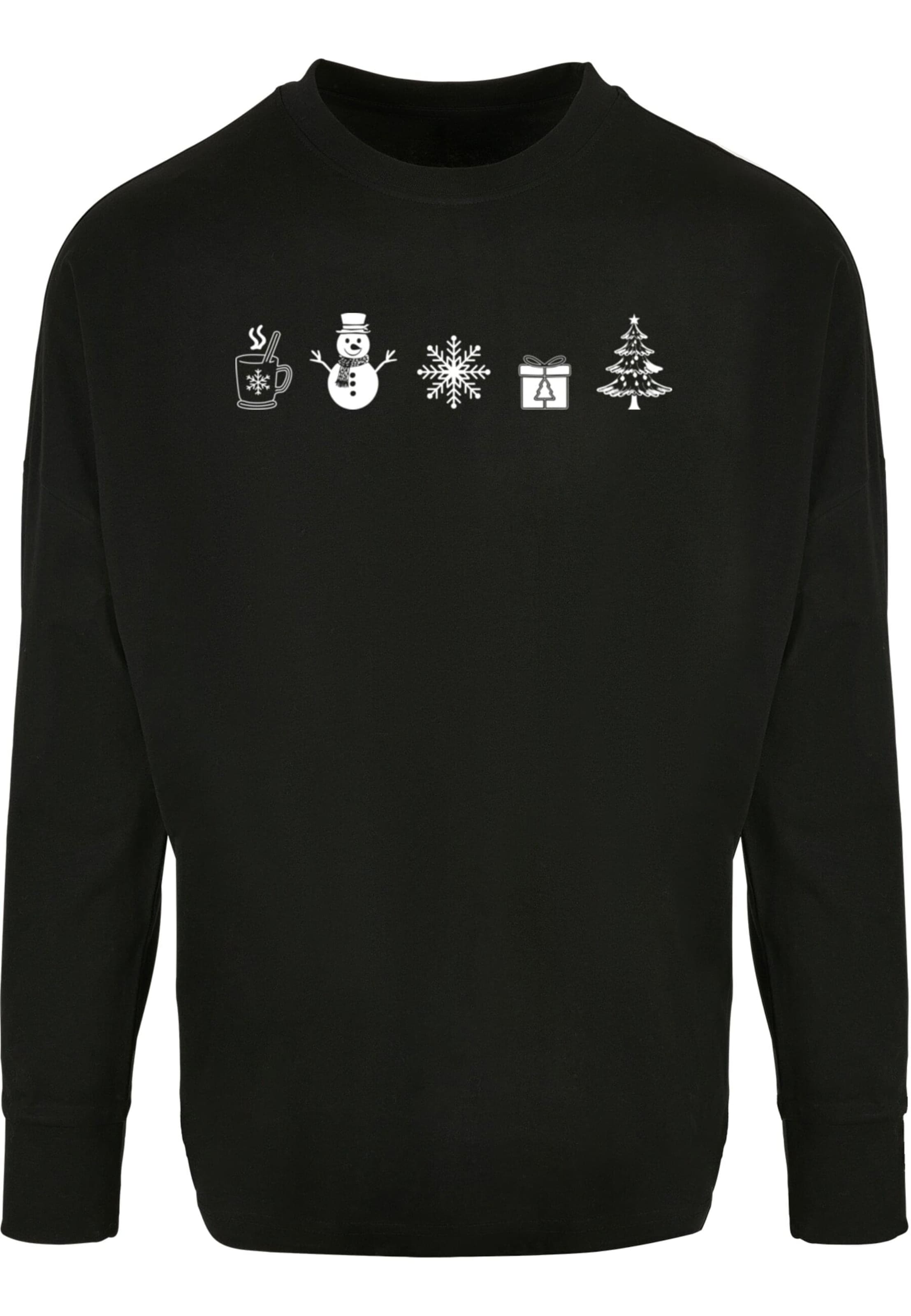Merchcode Shirt 'Christmas' in Black: front