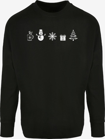 juoda Merchcode Marškinėliai 'Christmas': priekis