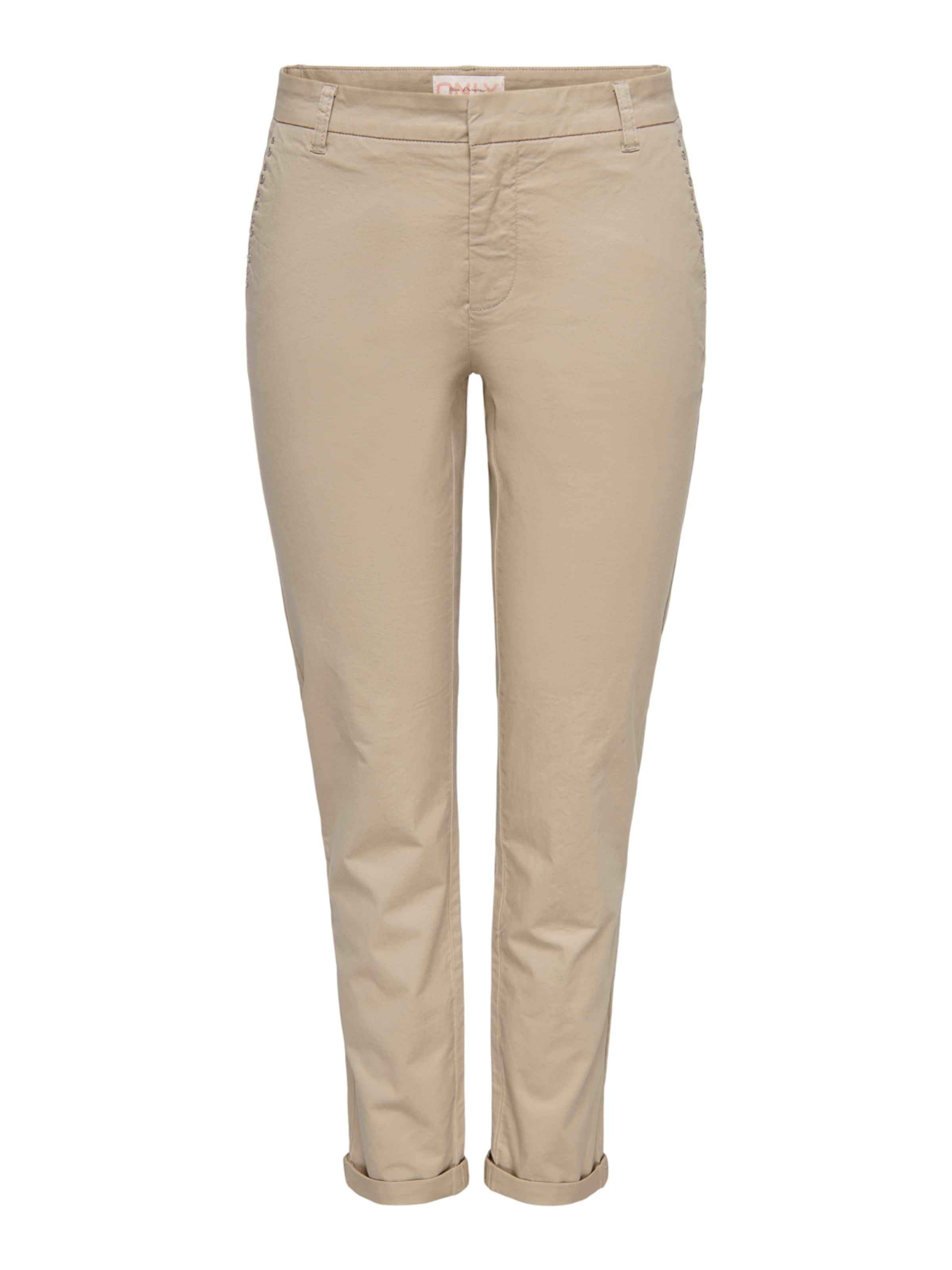 ONLY regular Lærredsbukser 'Biana' i beige: forside