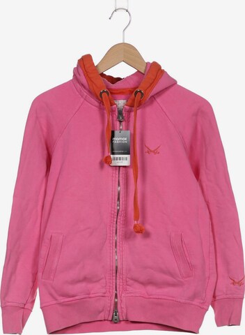 SANSIBAR Sweatshirt & Zip-Up Hoodie in L in Pink: front