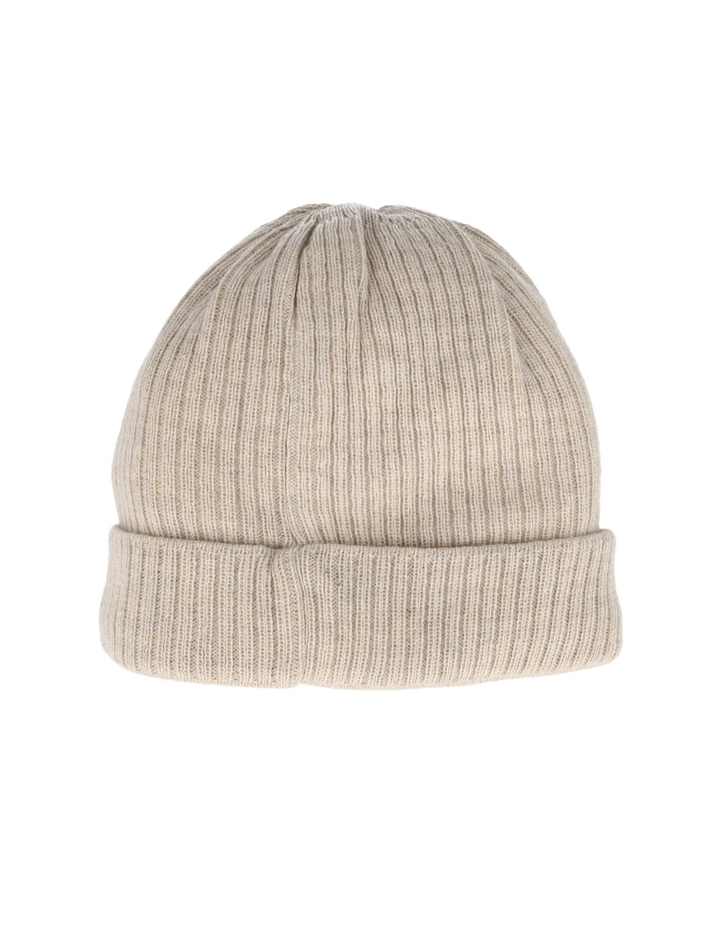 MAXIMO Beanie 'GOTS MINI-Mütze, Rippe Umschlagrand, Baumwollfleecefutter' in Beige