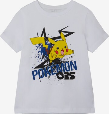 NAME IT Shirt 'NIKHIL POKEMON' in Wit: voorkant