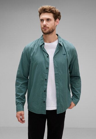 Street One MEN Regular fit Button Up Shirt in Green: front