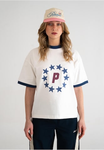 Prohibited Shirt 'Stars Contrast' in Wit: voorkant