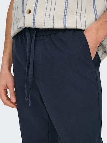 Tapered Pantaloni '22024966' di Only & Sons in blu