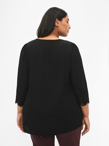 Zizzi Bluse 'MMISA' in Schwarz