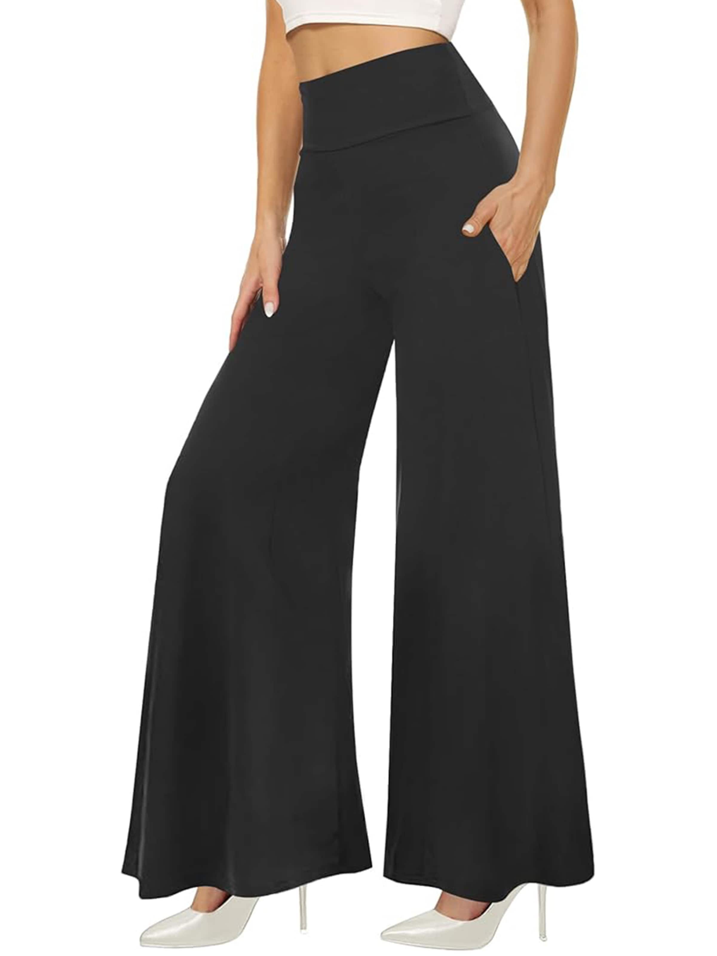 Wide Leg Pantalon folklorique 'High Waist Wide leg' MEETWEE en noir
