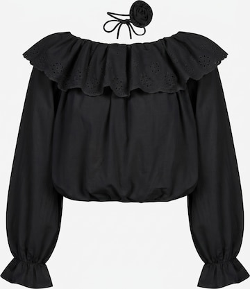 faina - Blusa en negro: frente