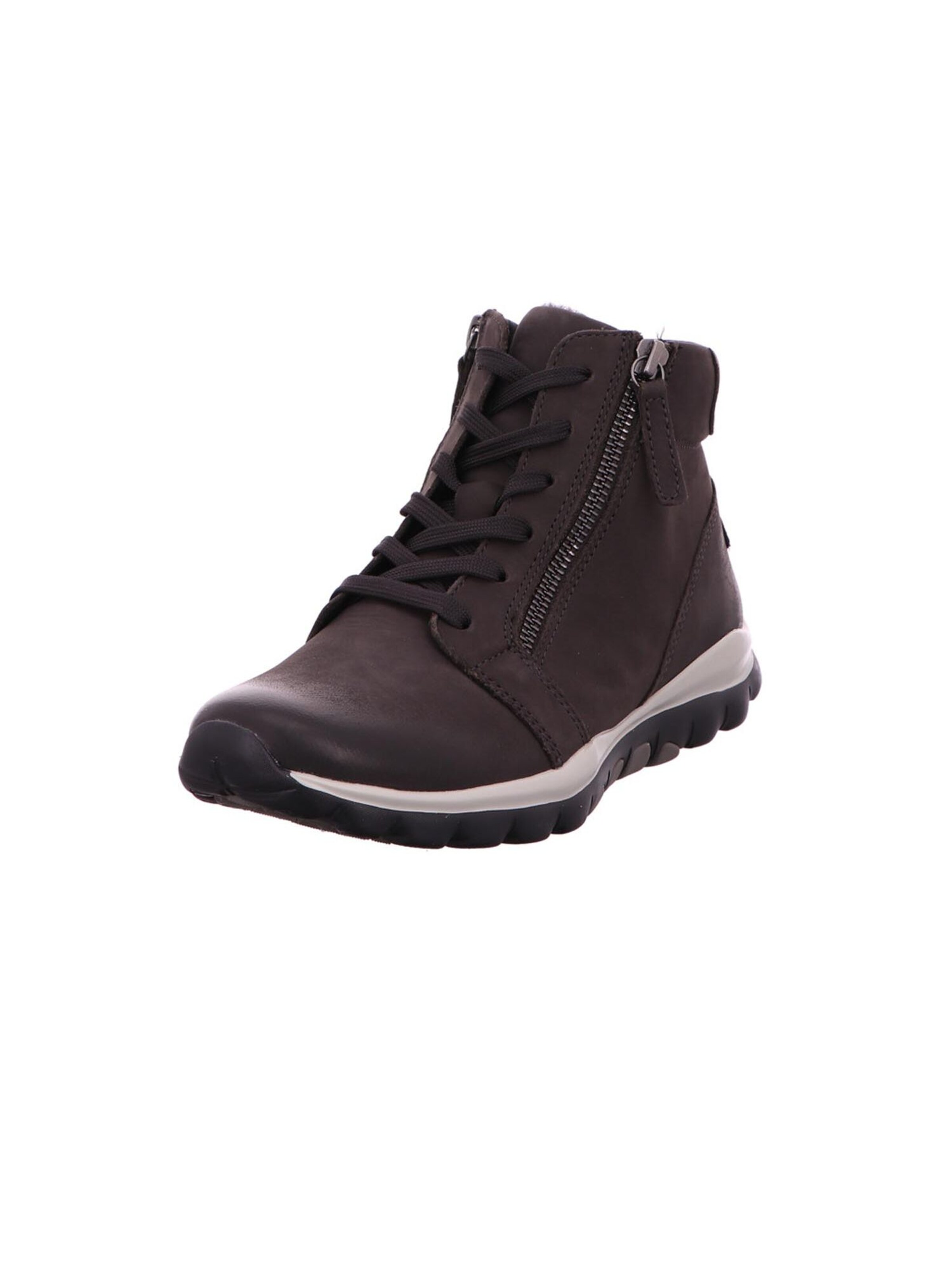 GABOR Lace-Up Ankle Boots in Grey: front
