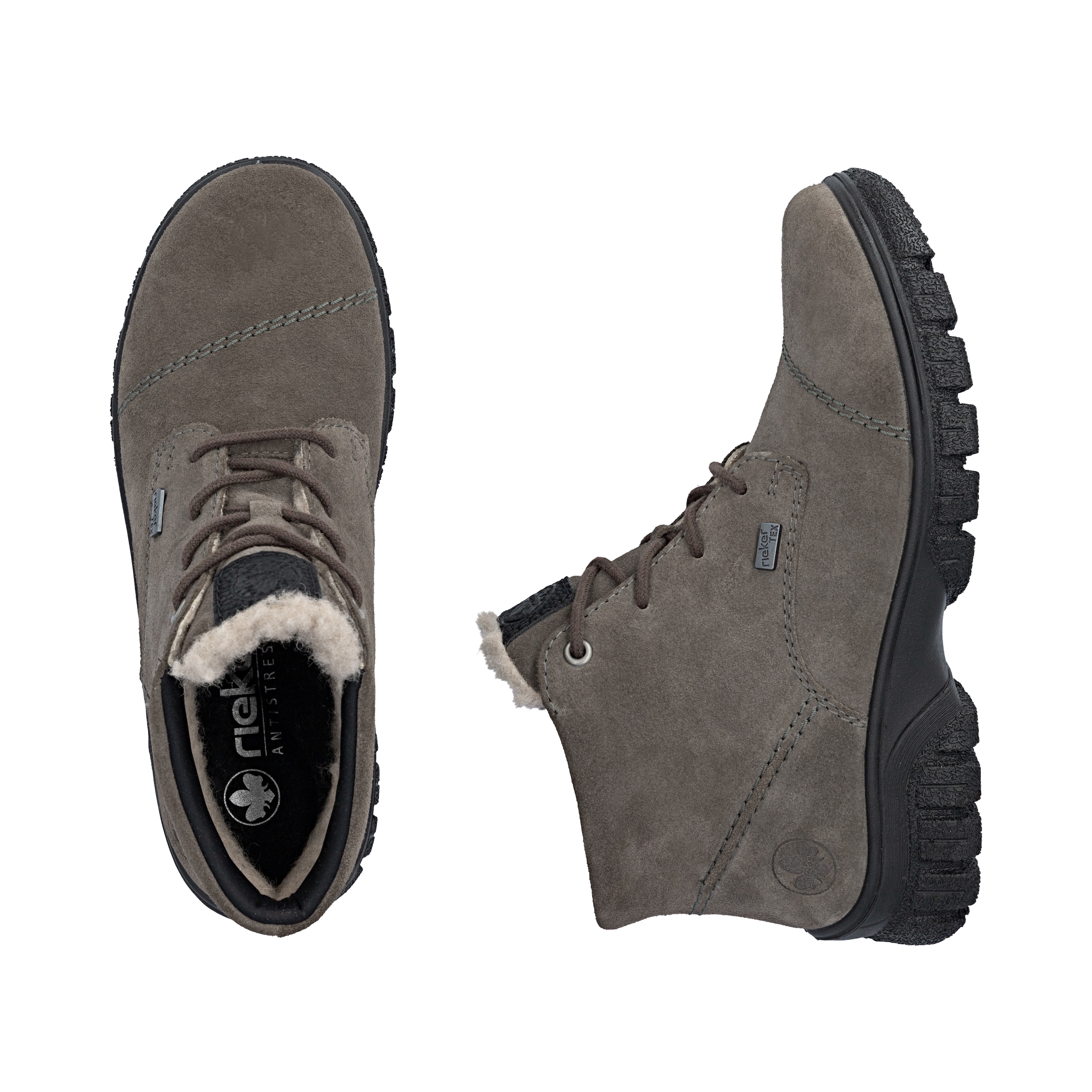 Bottines à lacets Rieker en gris