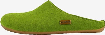 HAFLINGER Hausschuh 'Everest Fundus' in Grün: Vorderseite
