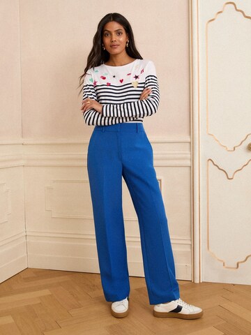 love & roses Loosefit Bukser med fals i blå