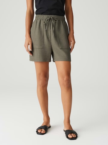 OPUS Regular Trousers 'Melane' in Green: front