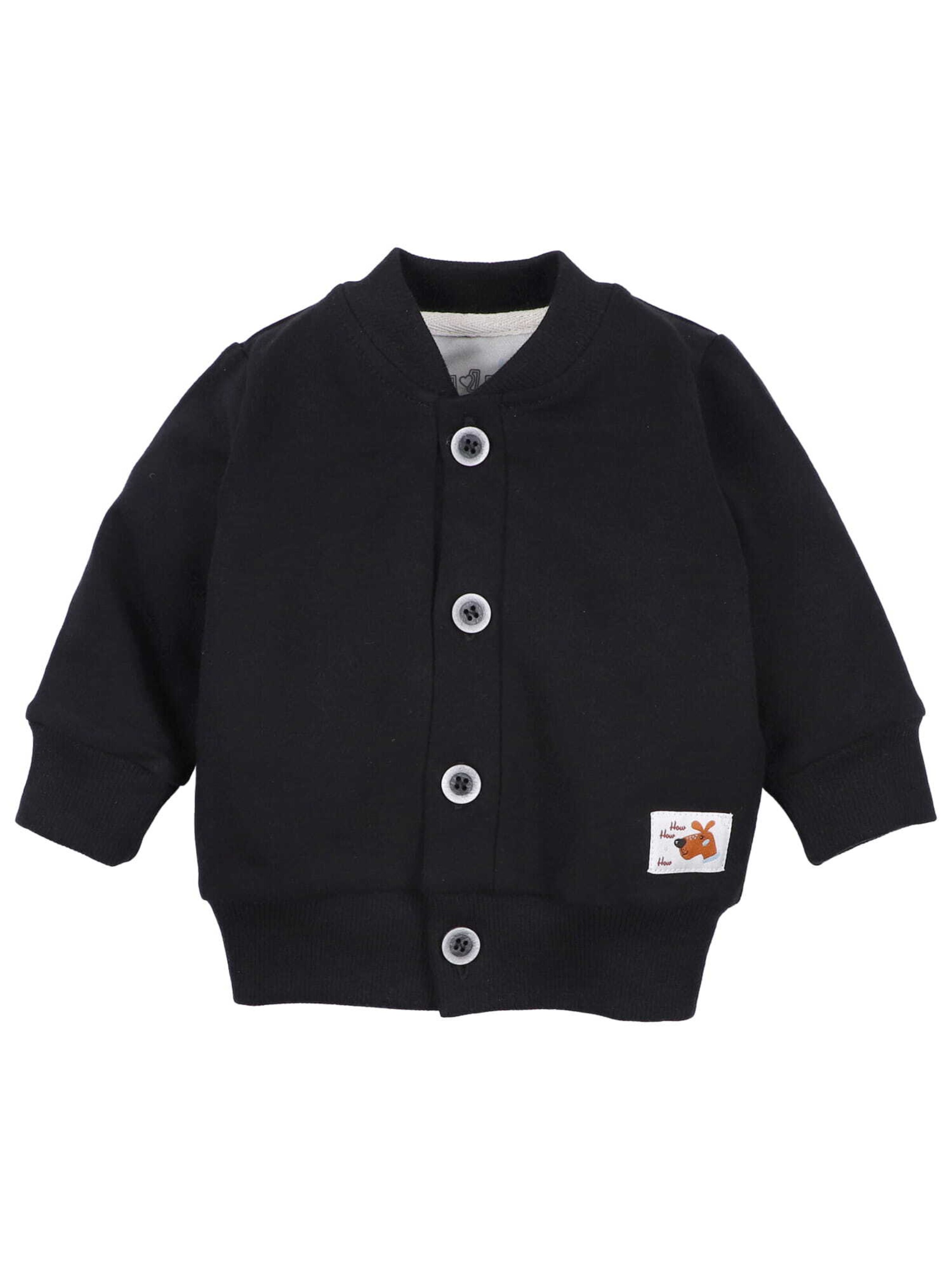 NINI Sweatjacke 'Hund' in Schwarz: Vorderseite