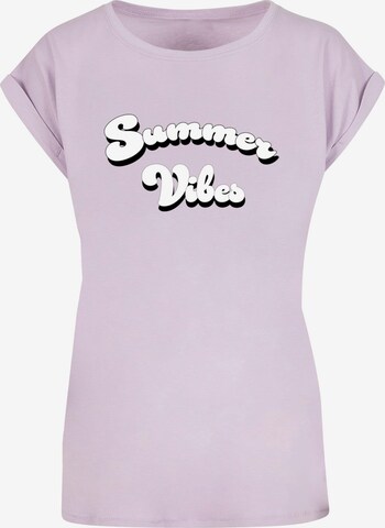 Maglietta 'Summer Vibes' di Merchcode in lilla: frontale