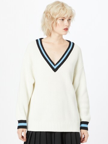 WEEKDAY Pullover 'North' in Weiß: Vorderseite