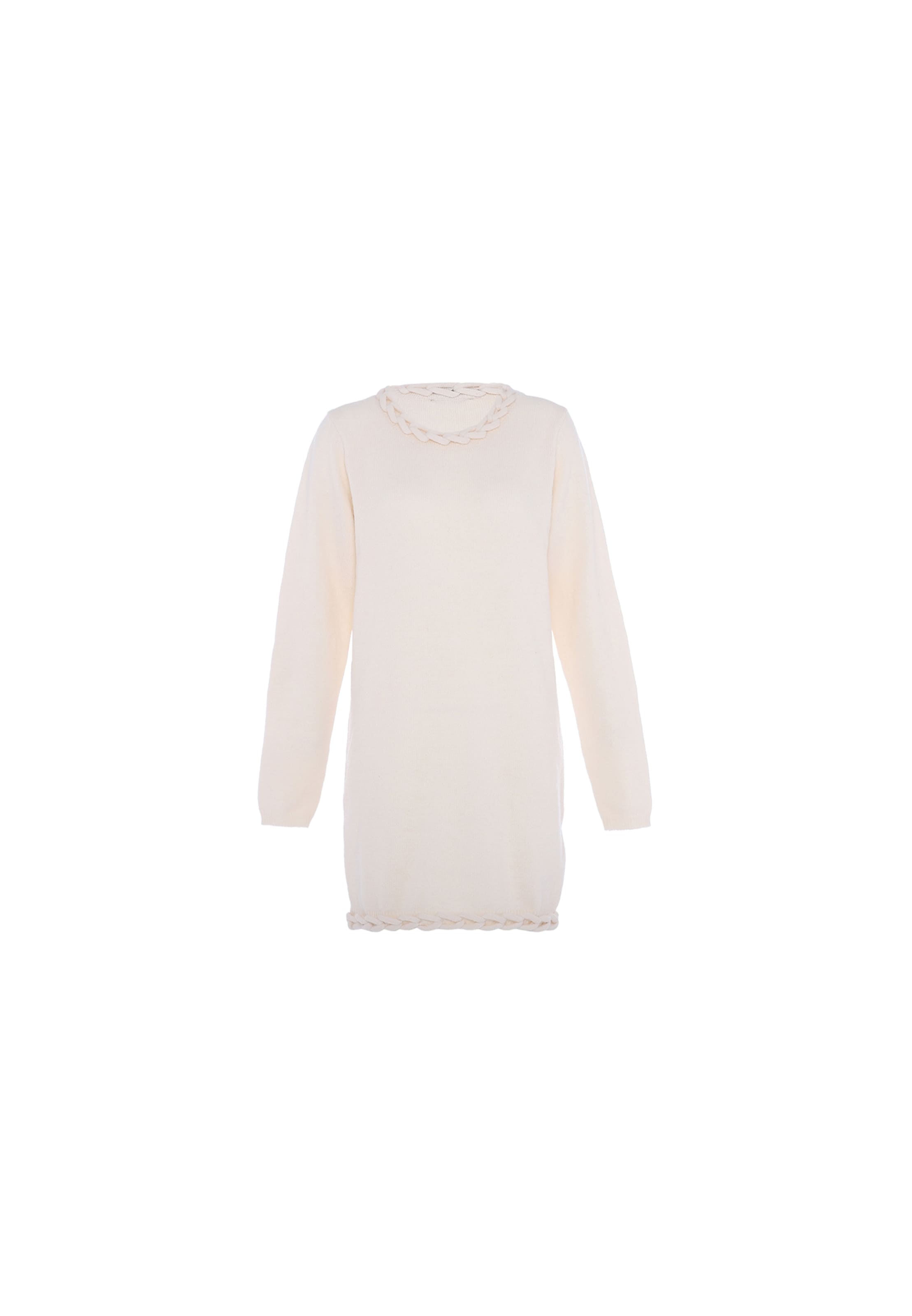 balts faina Adīta kleita: no priekšpuses