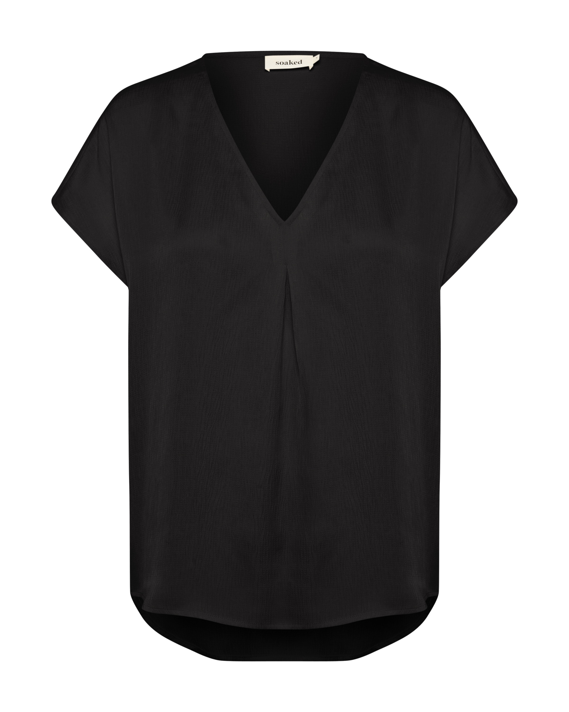 SOAKED IN LUXURY Blouse 'Loana' in Black: front