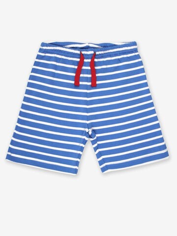 Toby Tiger Regular Pants 'Bio-Baumwoll Kinder Shorts mit blauen Streifen' in Blue: front