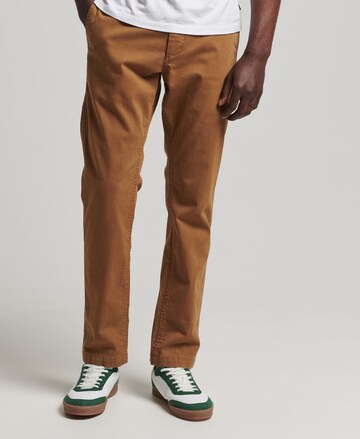 Superdry Slimfit Hose in Beige: predná strana