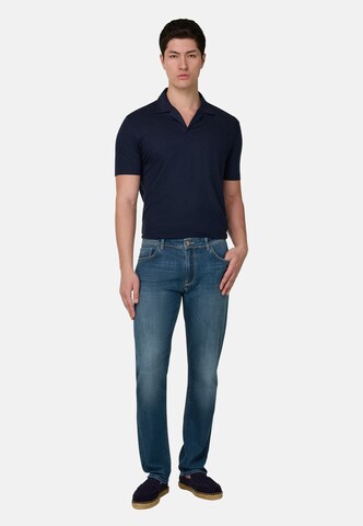 Boggi Milano Slimfit Jeans in Blauw: voorkant