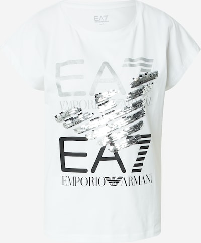 Tricou EA7 Emporio Armani pe negru / argintiu / alb, Vizualizare produs