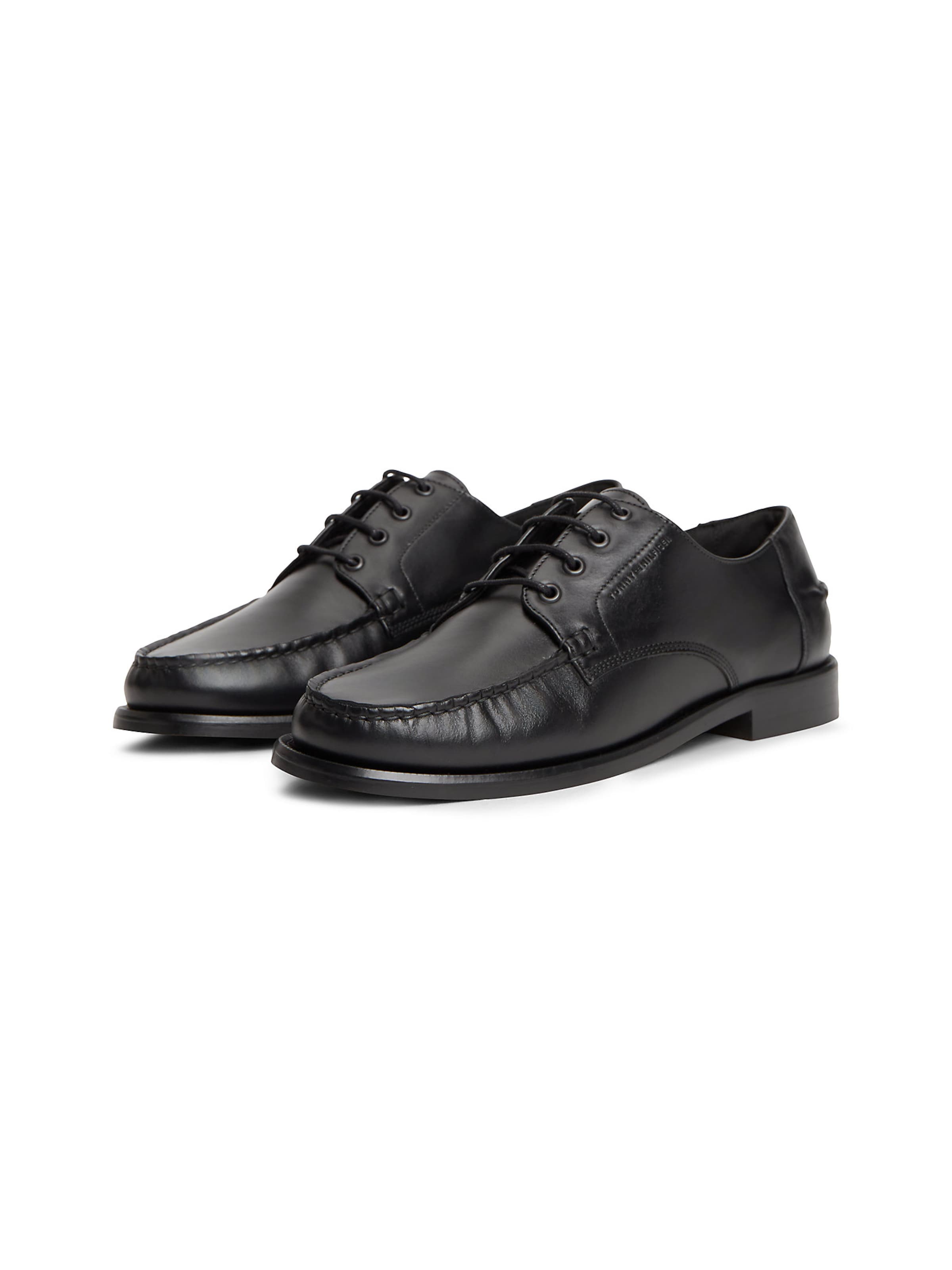 TOMMY HILFIGER Schnürschuh in Schwarz