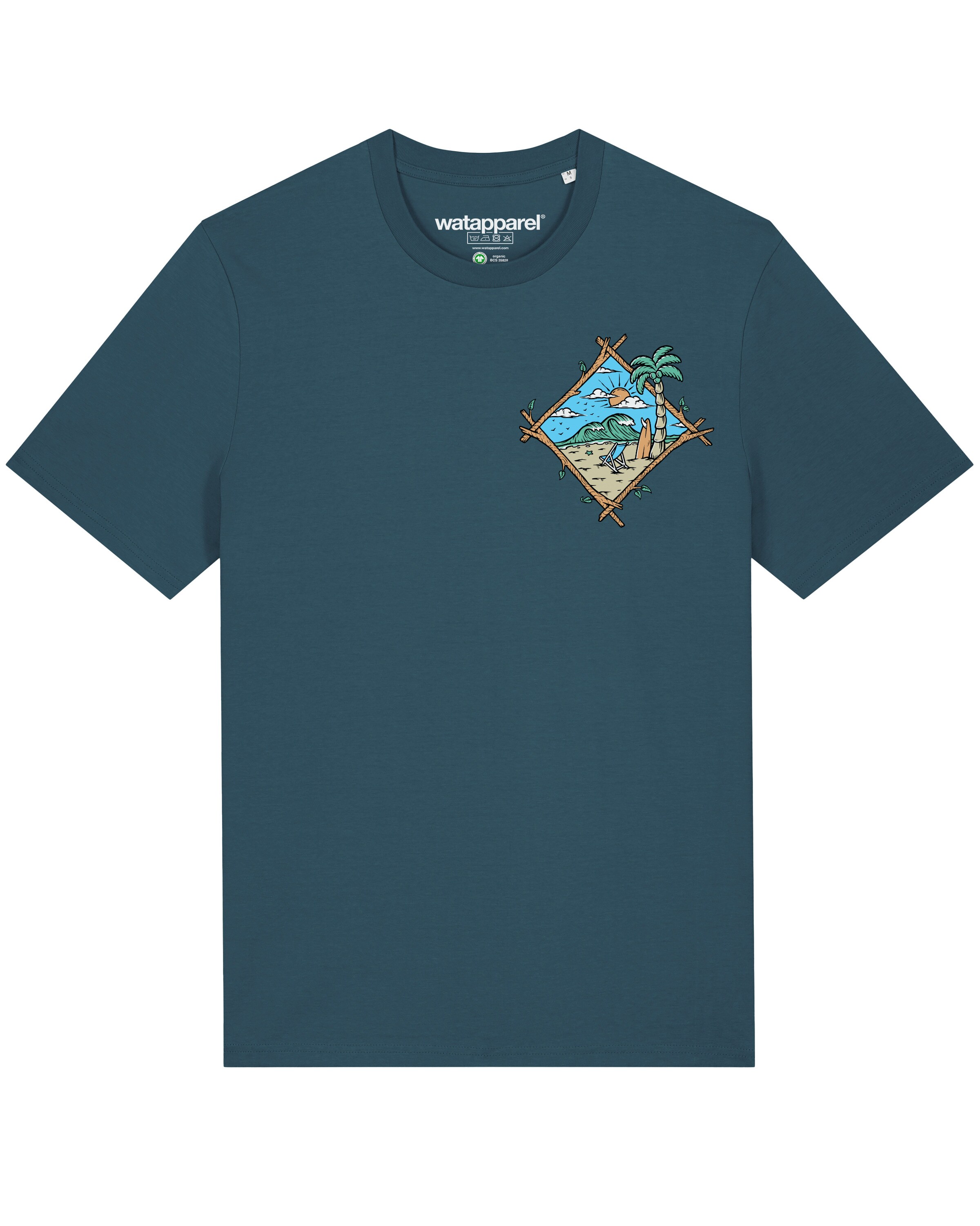Watapparel T-Shirt ' Beach is calling ' in Blau: Vorderseite