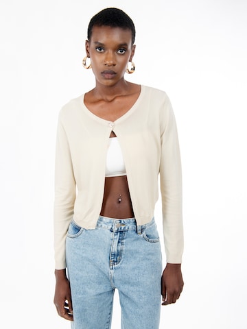 Influencer - Casaco de malha em bege: frente